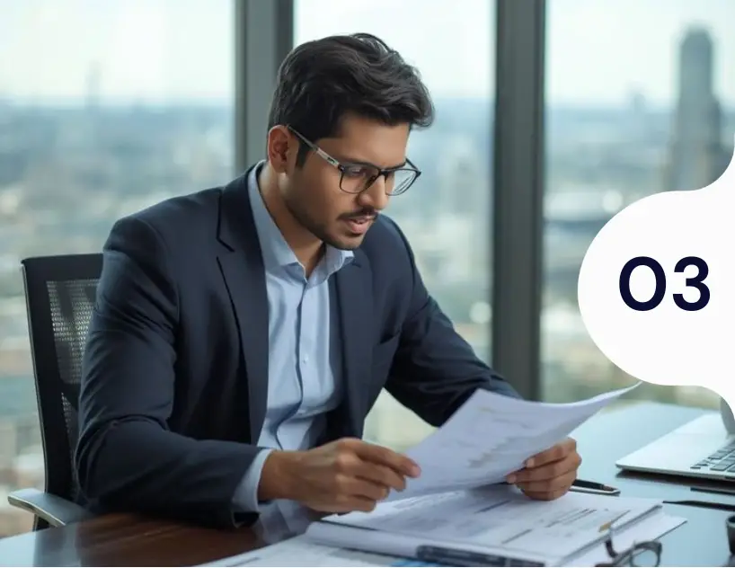 businessman-reviewing-documents-at-office-samarthana-image