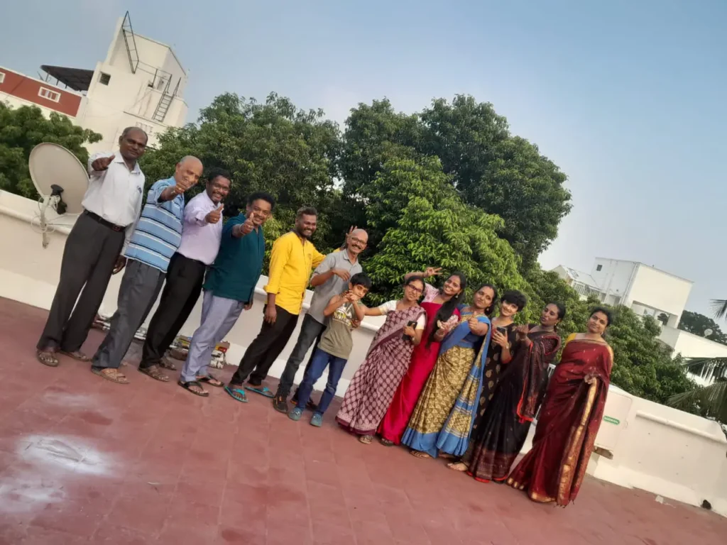 team-celebrating-diwali-outdoors-samarthana