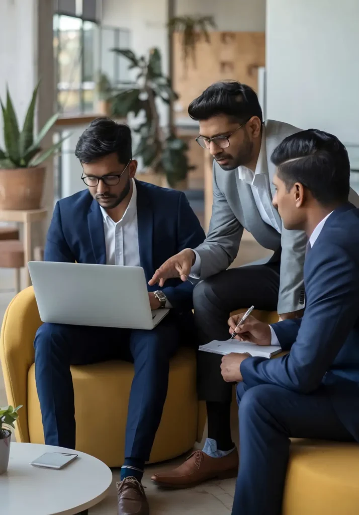 business-professionals-discussing-solutions-in-office-samarthana-image