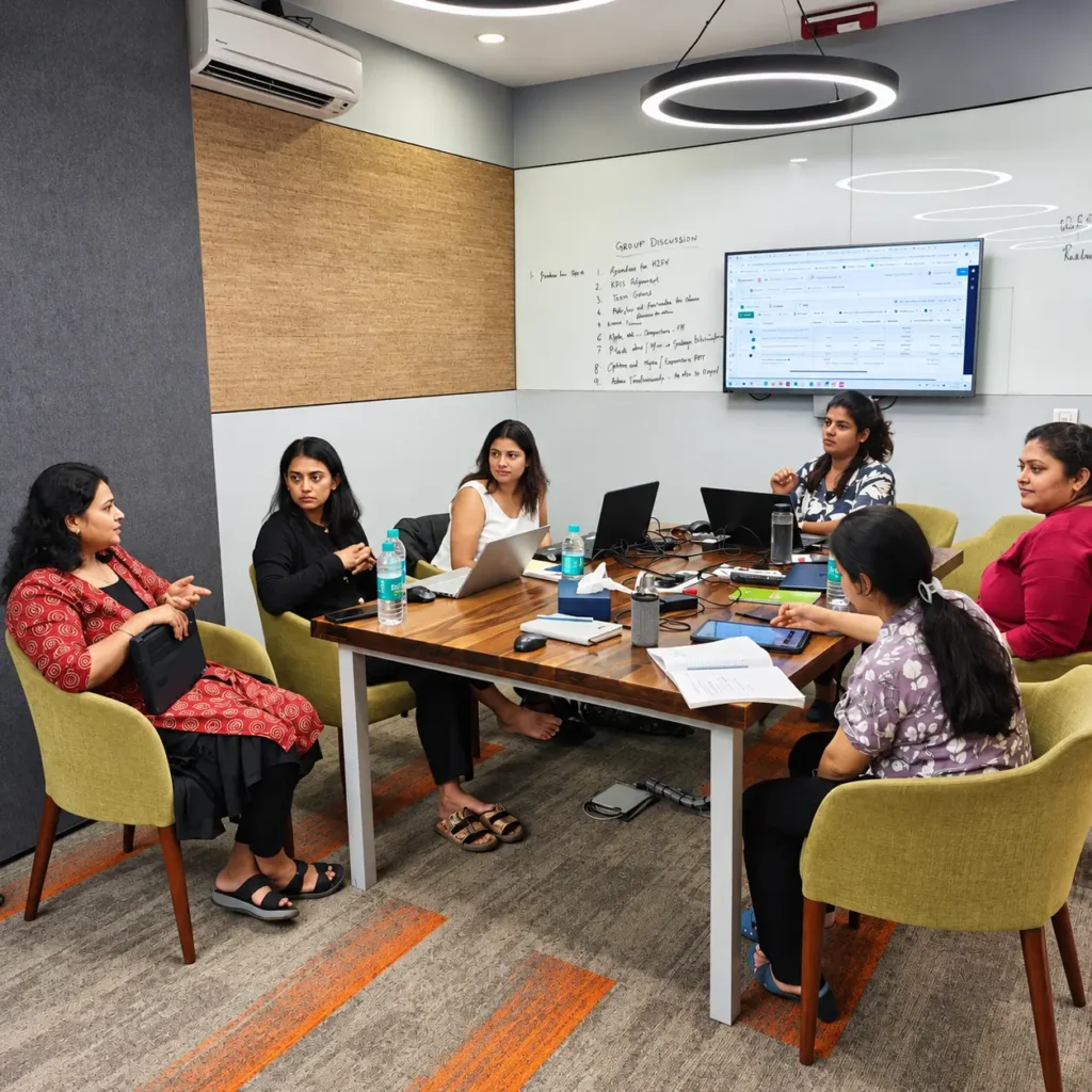 women-discussing-work-in-office-meeting-samarthana-image